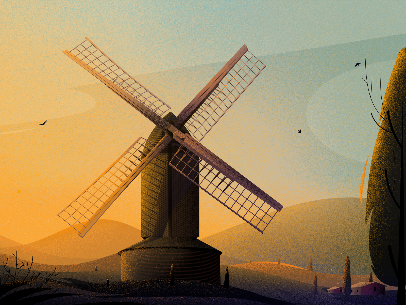 Digital Art: Nature Contrasts in Impressive Illustrations by Febin Raj