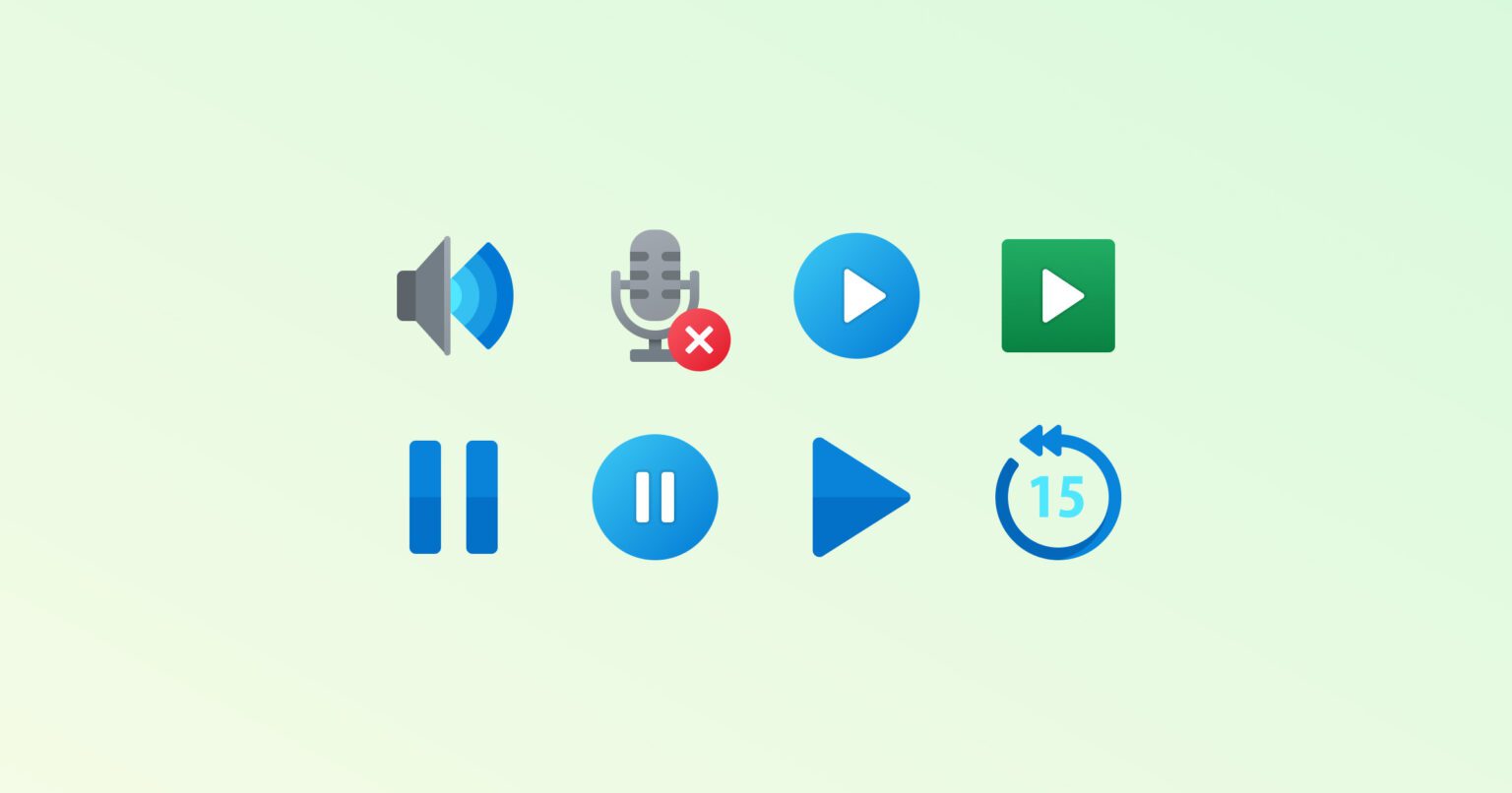 media icons and clipart